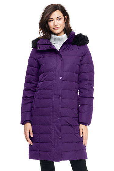 Women's Luxe Long Down Coat from Lands' End